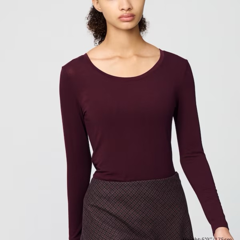 SET OF 6: Long Sleeve Tops in Assorted Colors HEATTECH UNIQLO